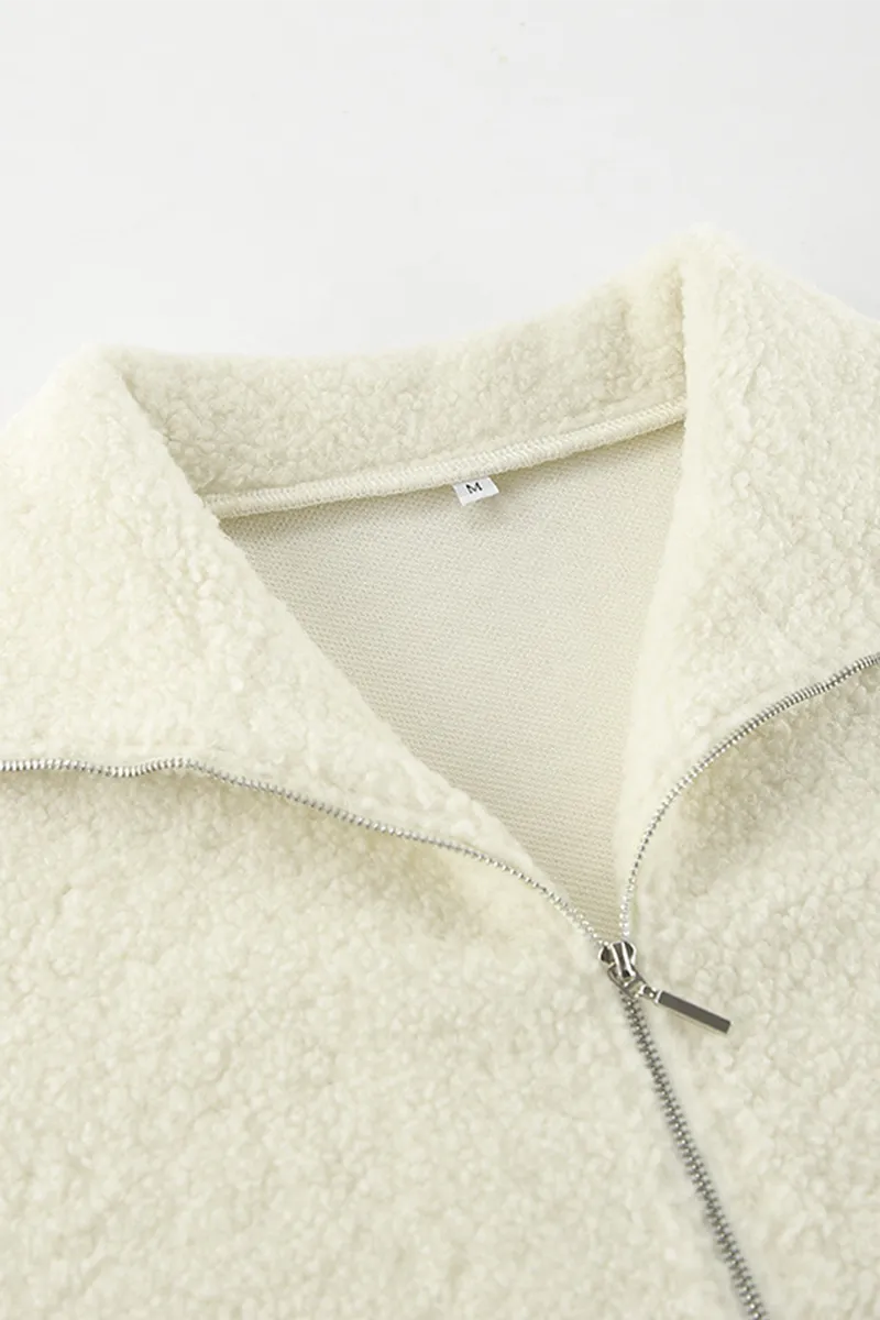 Casual Daily Pocket Zipper Turndown Collar Hoodies
