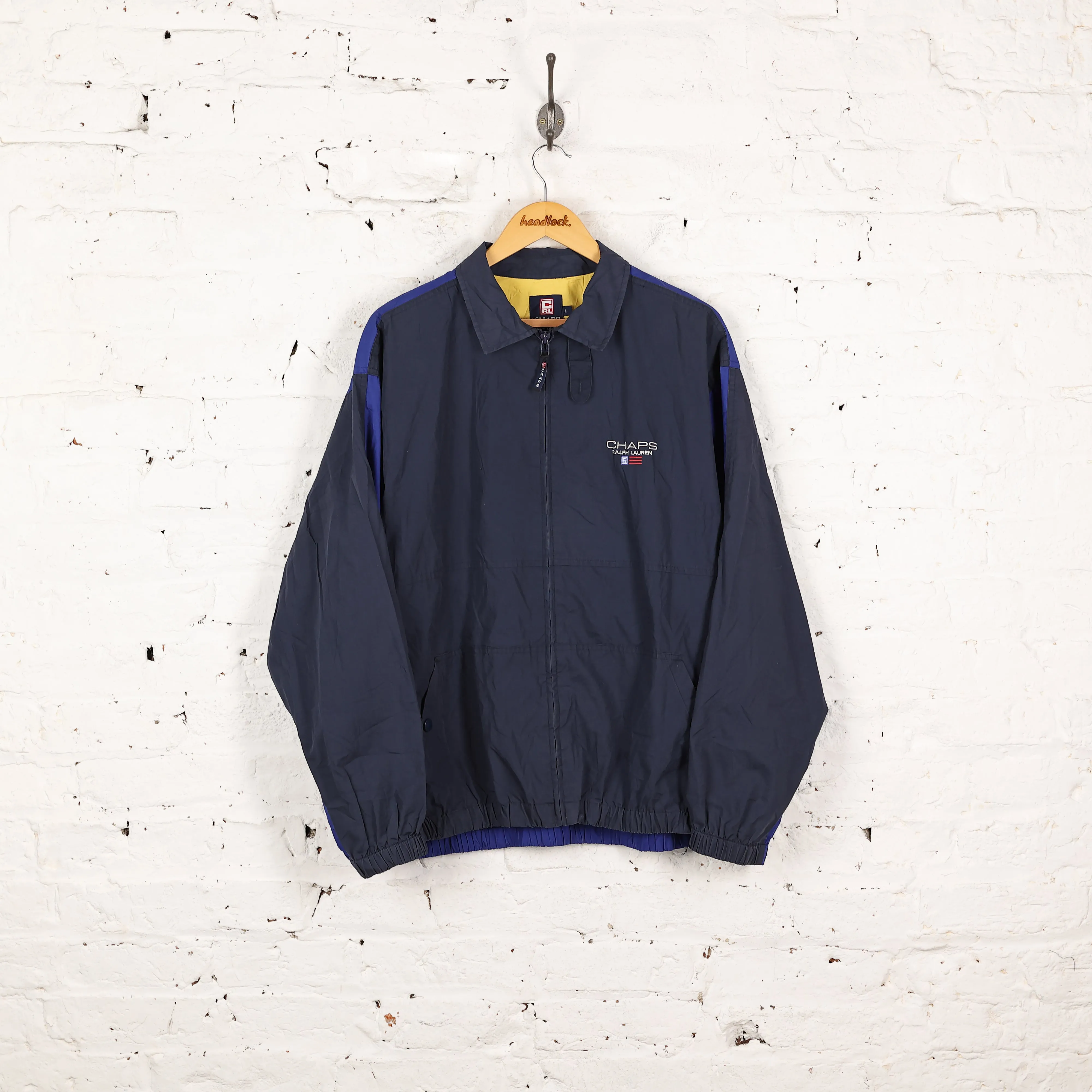 Chaps Ralph Lauren Shell Harrington Bomber Jacket - Blue - L