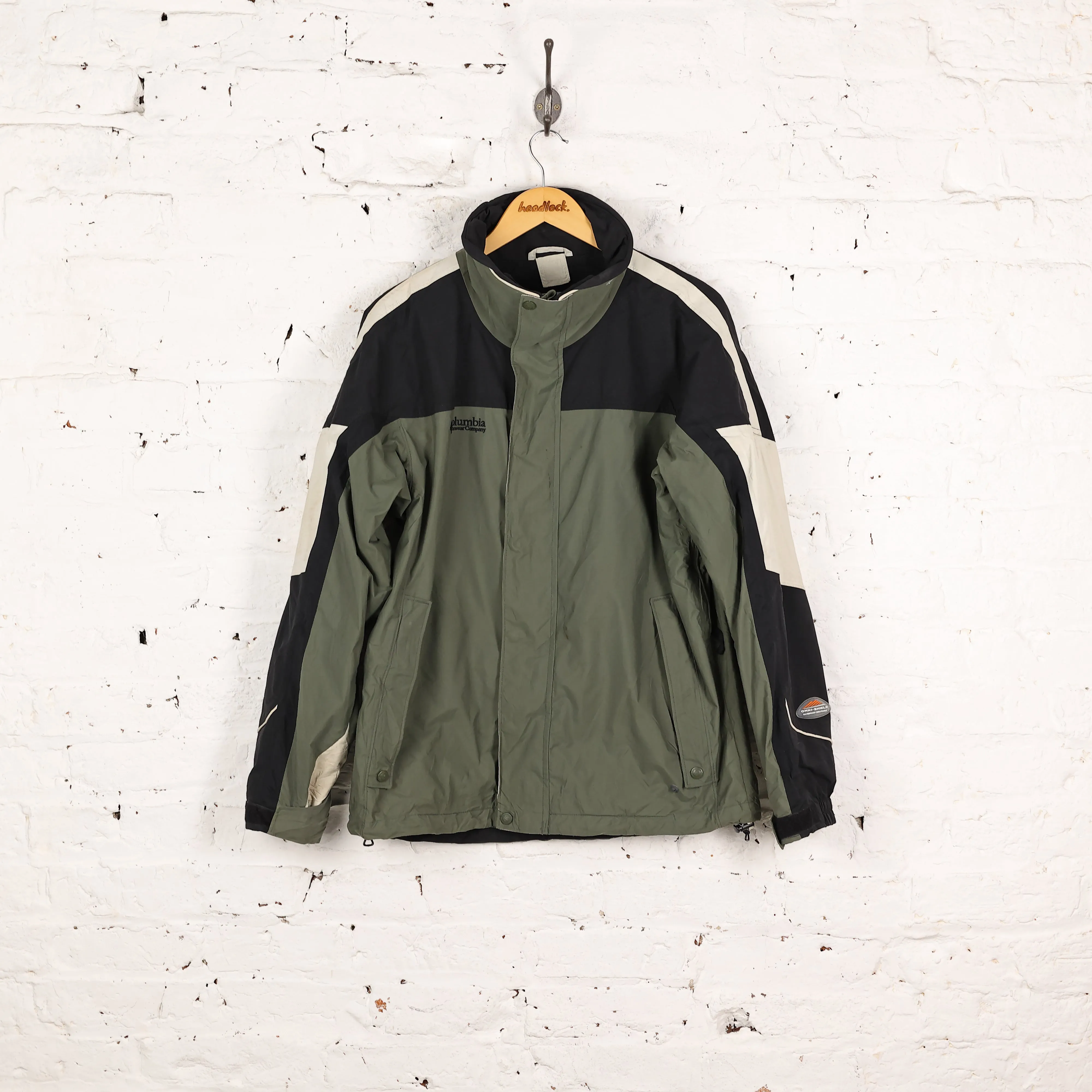 Columbia Omnishield Rain Jacket - Green - M