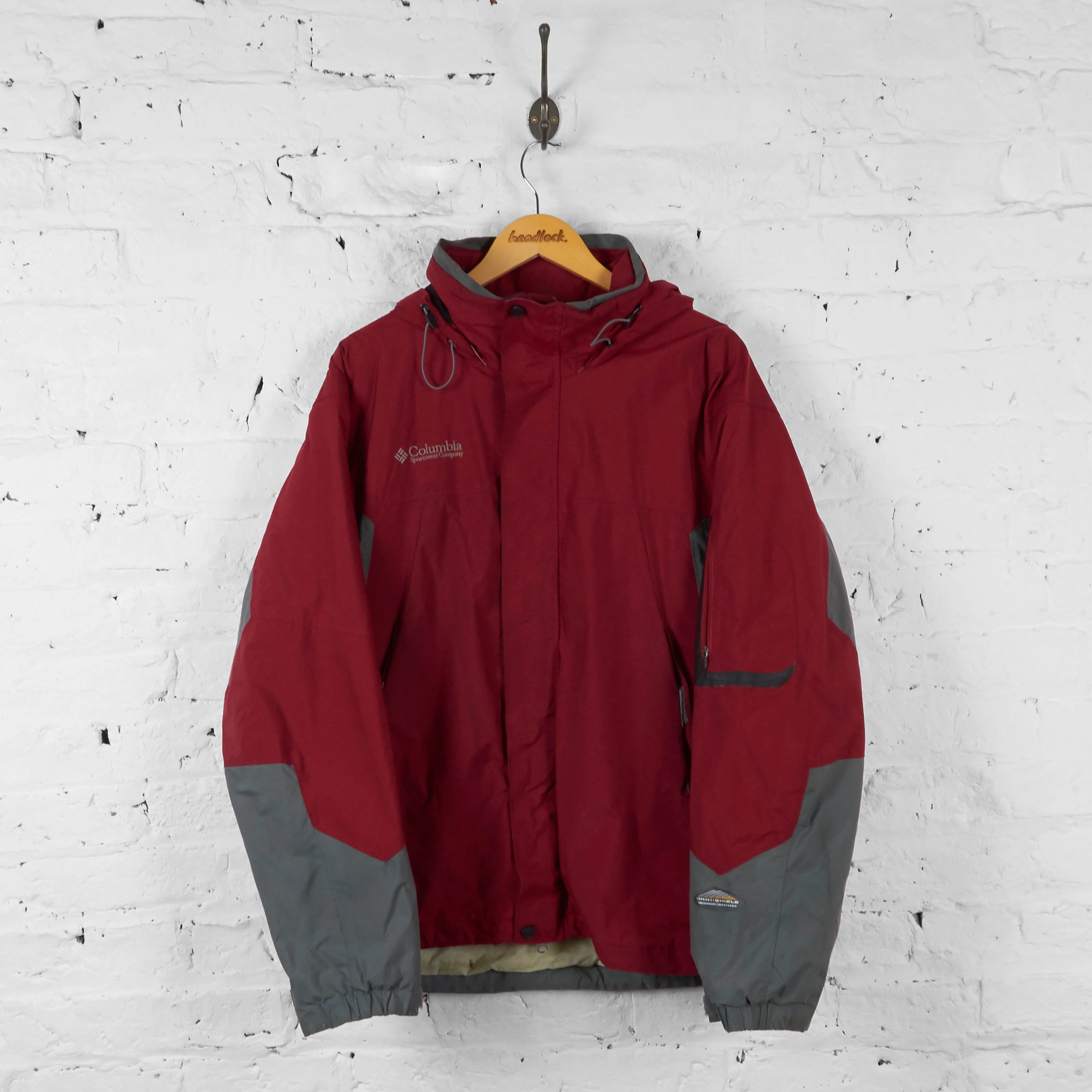 Columbia Vertex Omni Shield Rain Jacket - Red - L