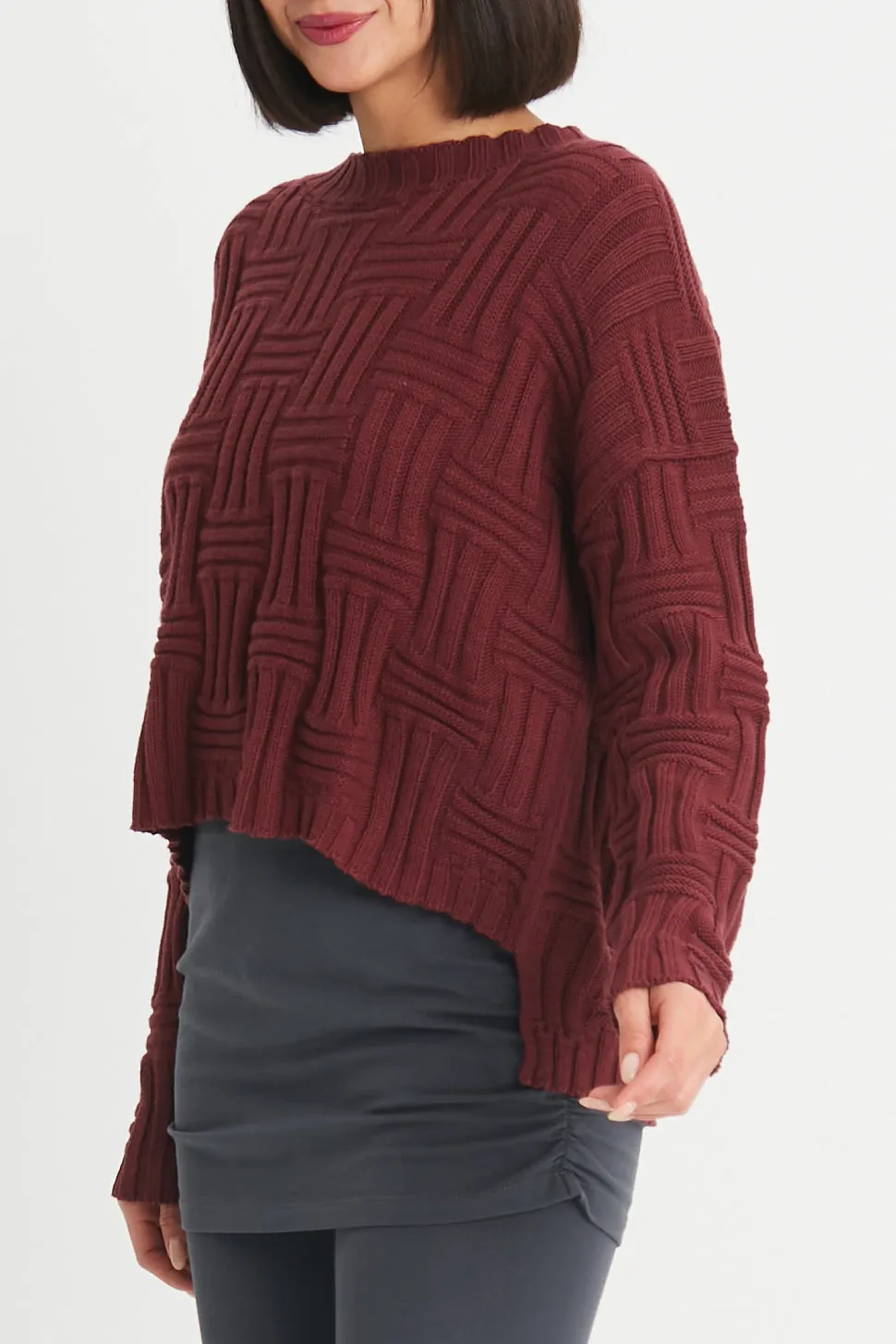 Cotton Weavie Crewneck Sweater