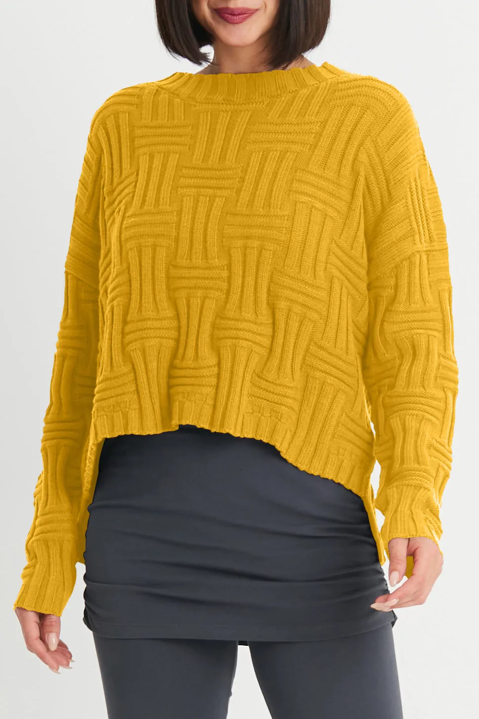 Cotton Weavie Crewneck Sweater