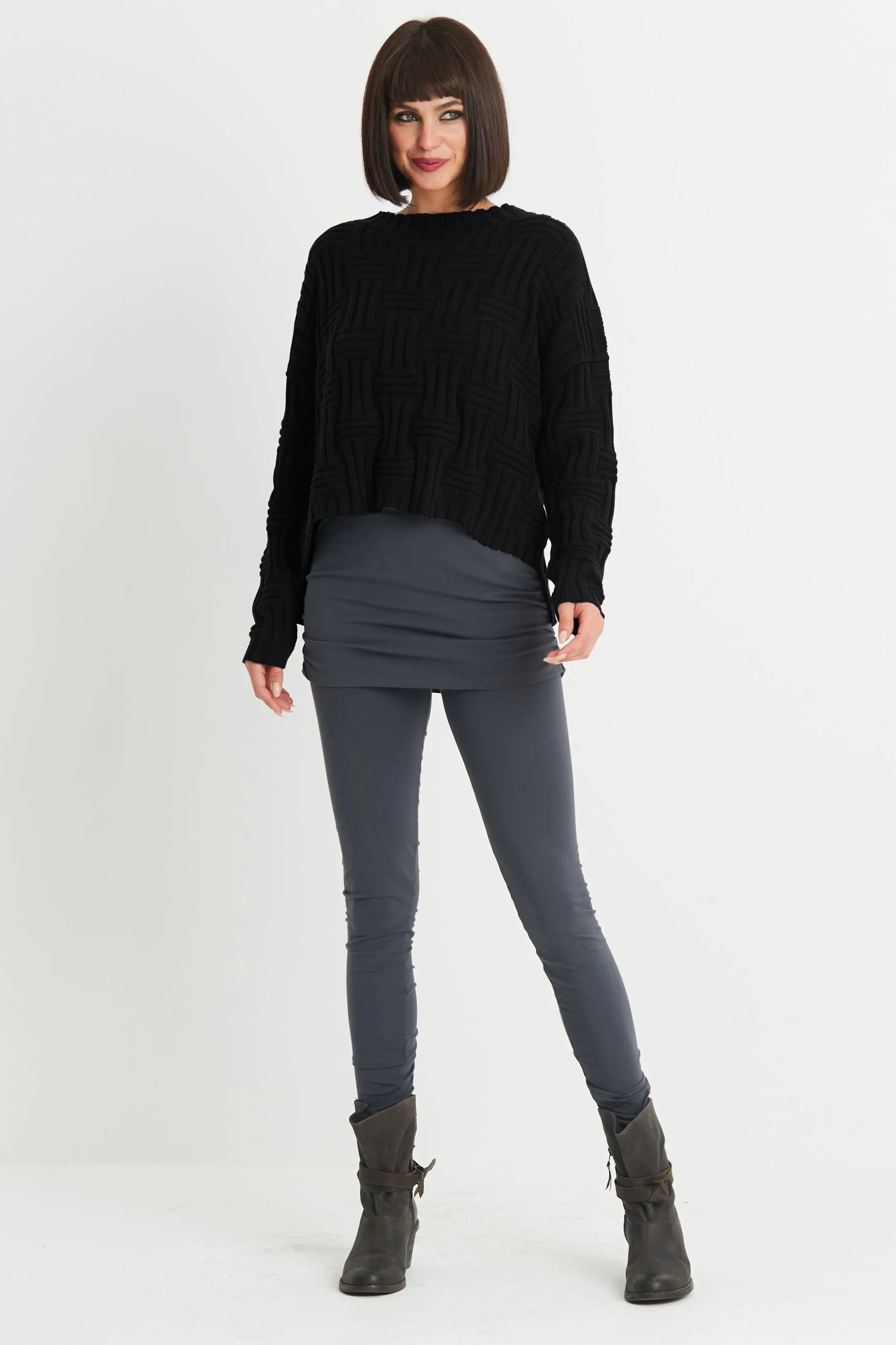 Cotton Weavie Crewneck Sweater