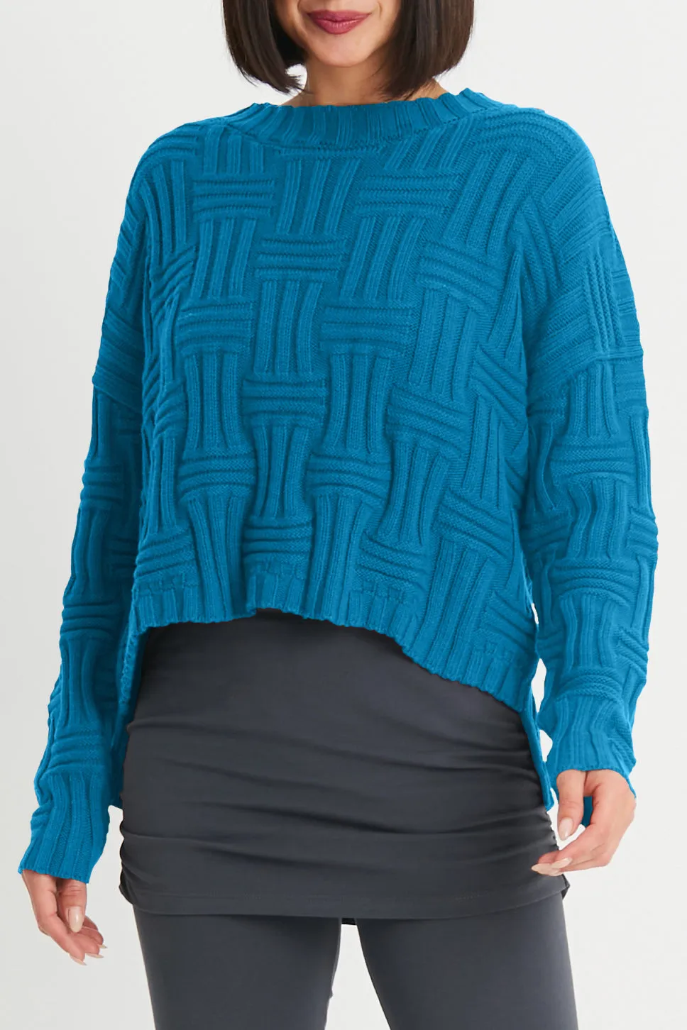 Cotton Weavie Crewneck Sweater