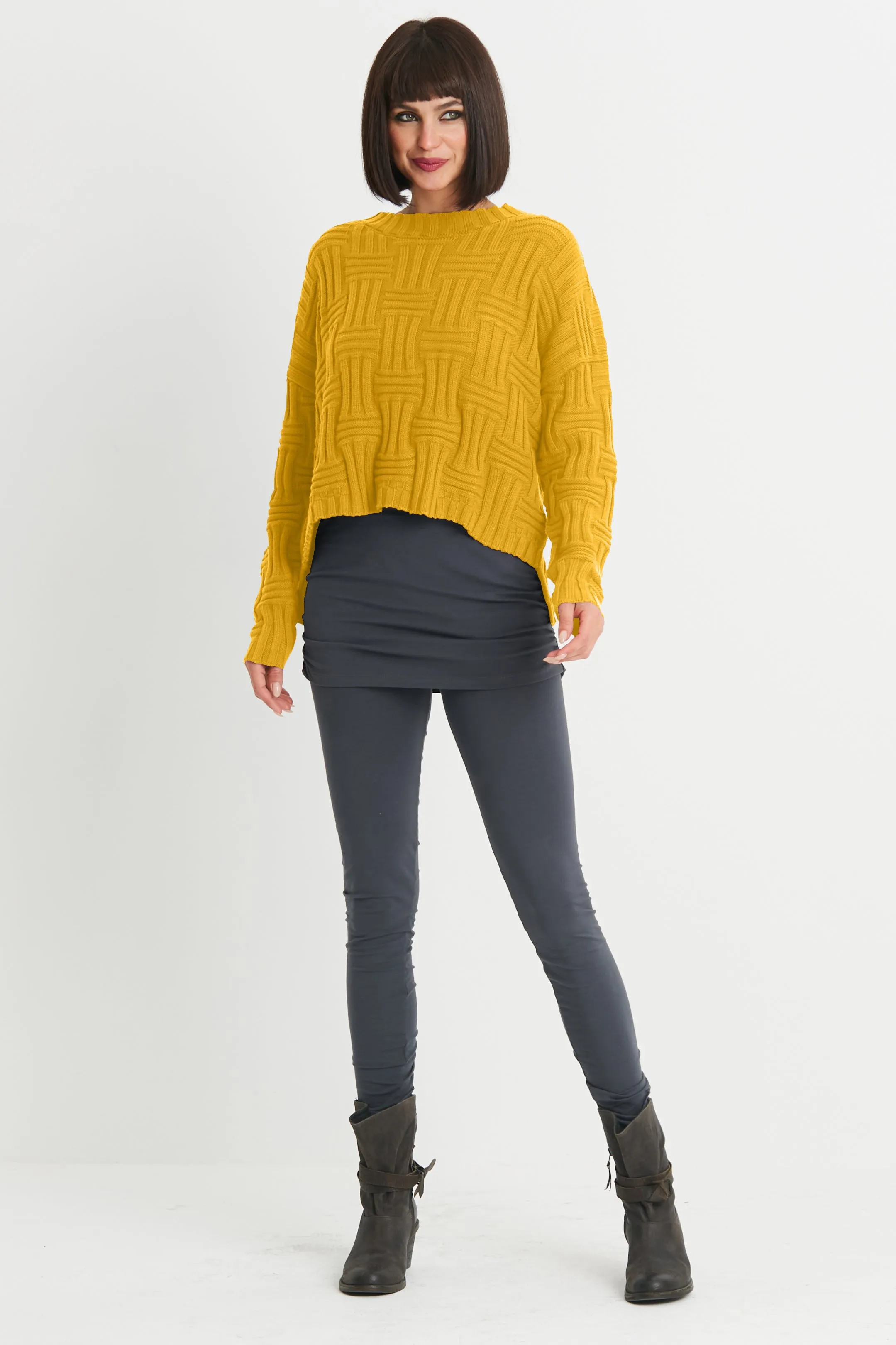 Cotton Weavie Crewneck Sweater