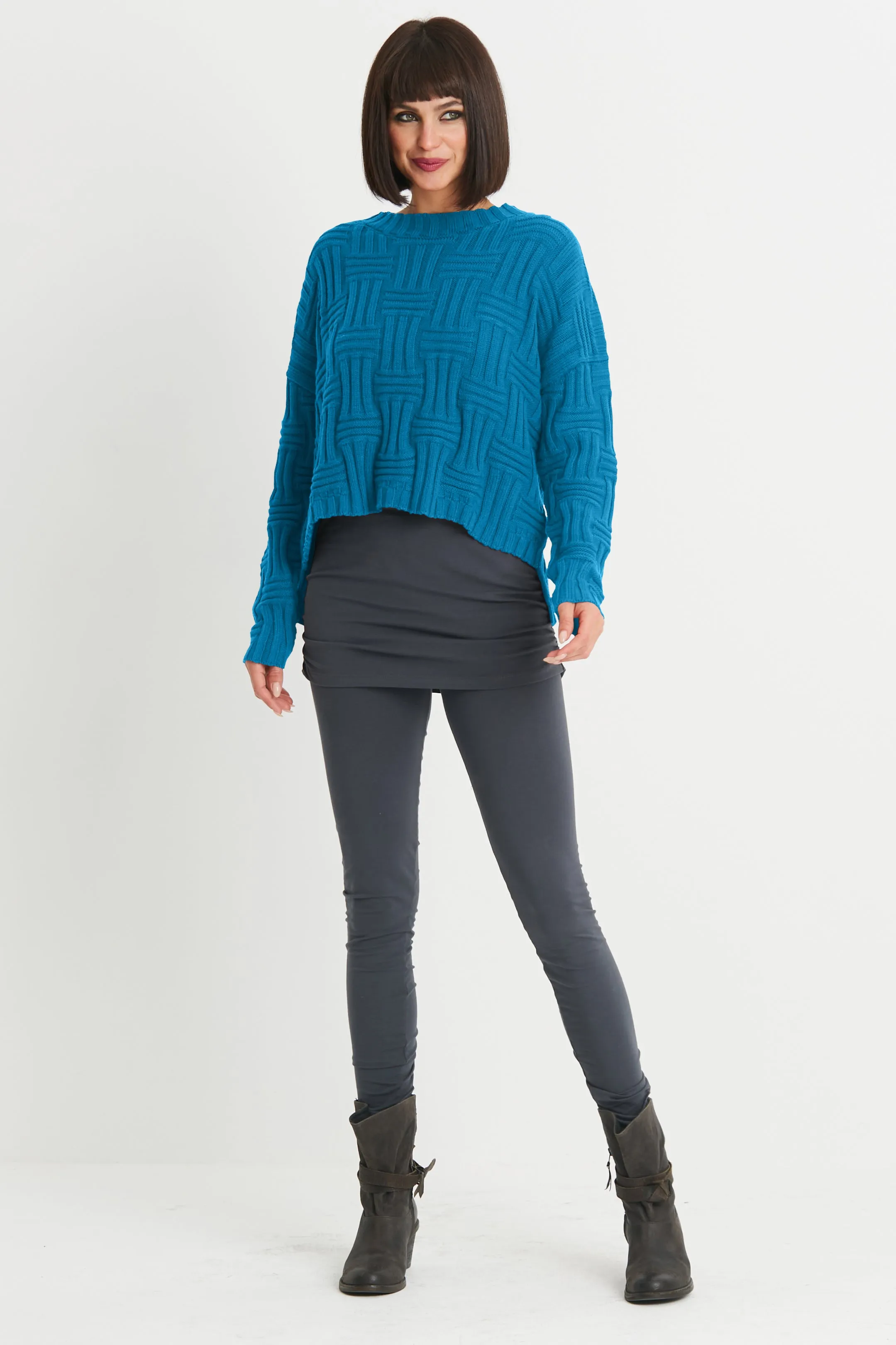 Cotton Weavie Crewneck Sweater