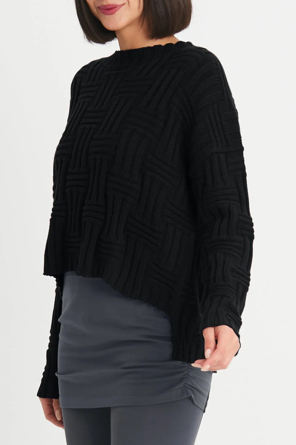 Cotton Weavie Crewneck Sweater