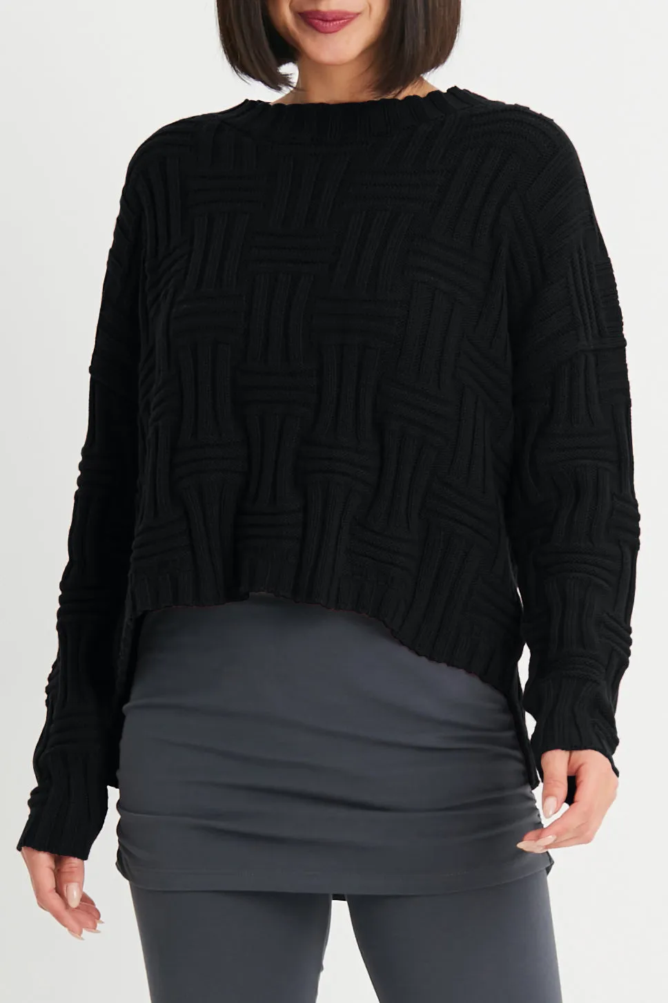 Cotton Weavie Crewneck Sweater