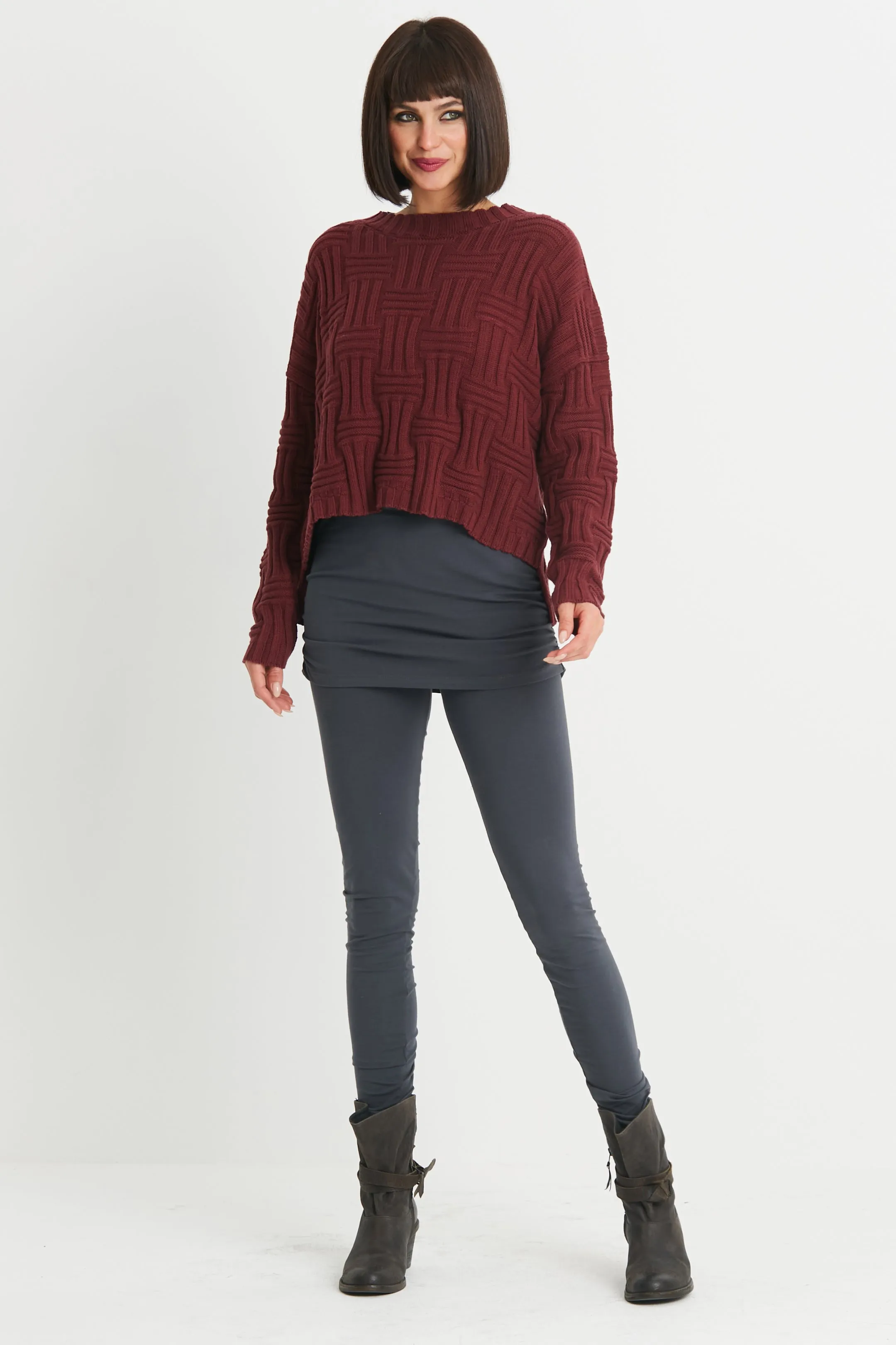 Cotton Weavie Crewneck Sweater