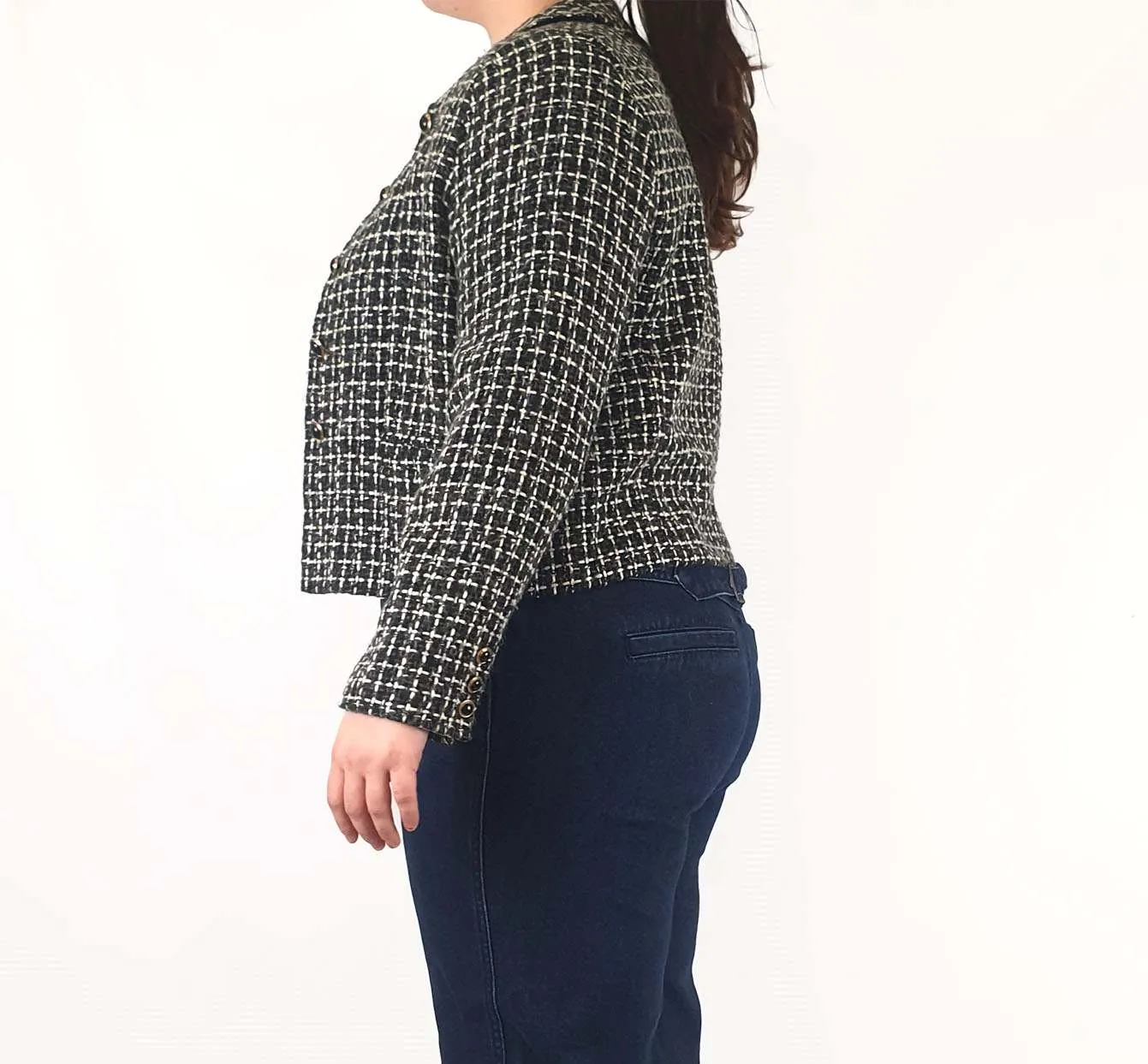 David Jones vintage knit cropped jacket size 14