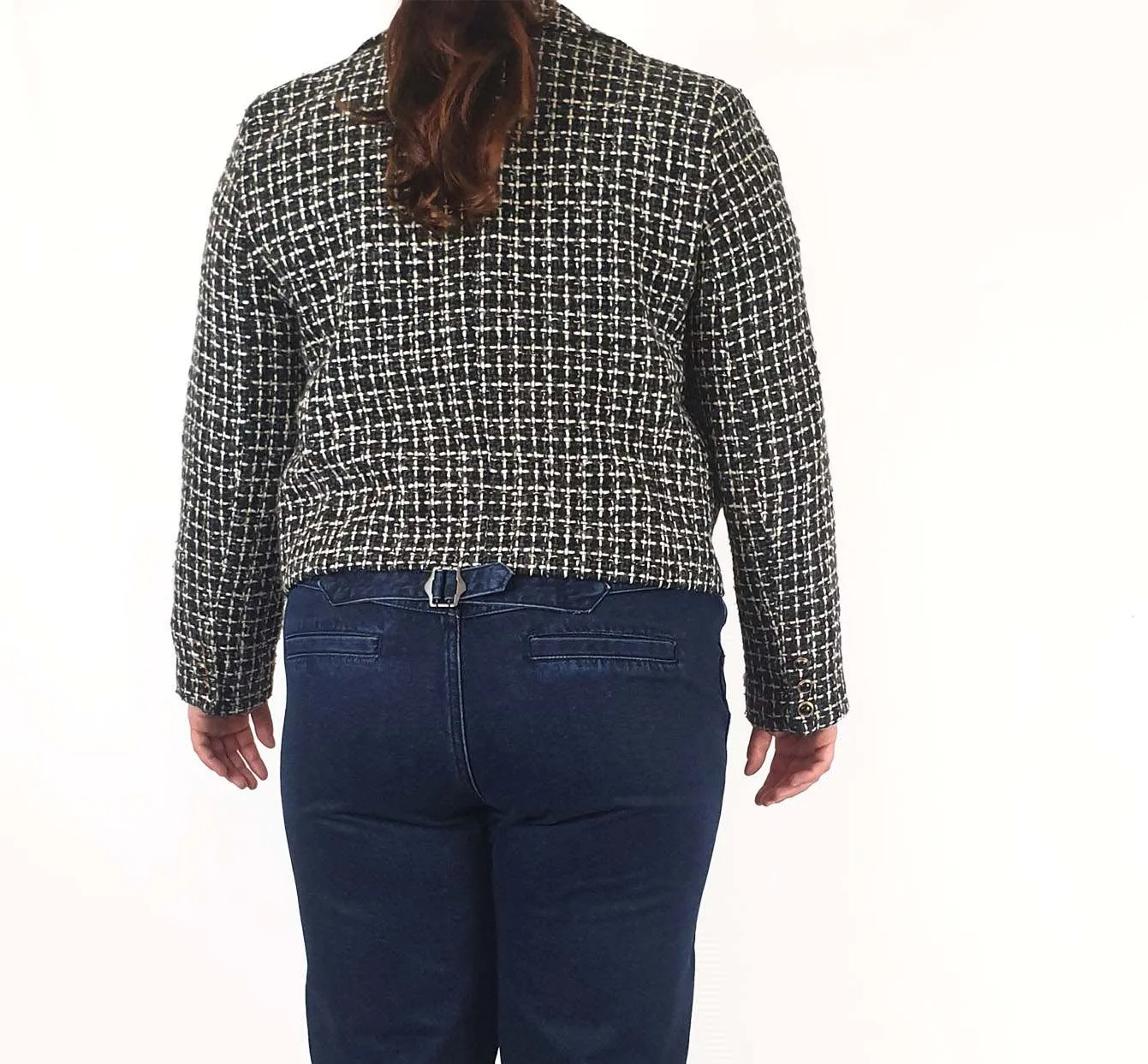 David Jones vintage knit cropped jacket size 14