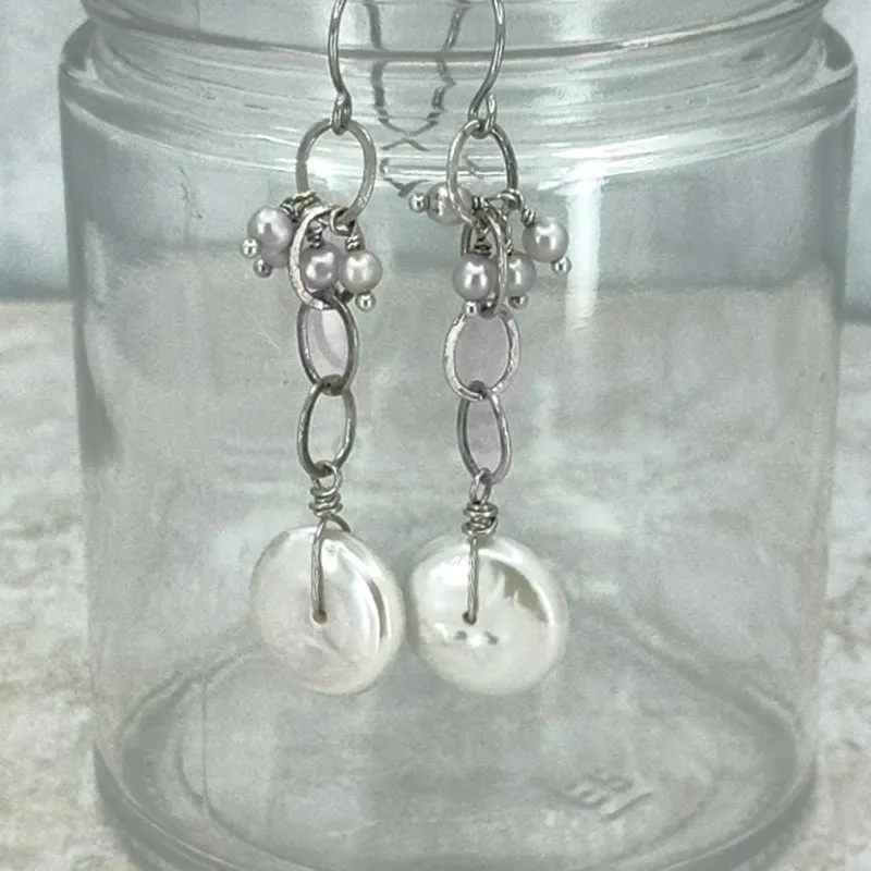 Deep Breath Pearl Earrings