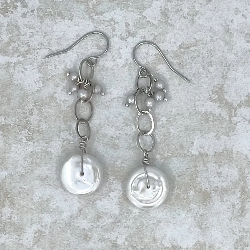 Deep Breath Pearl Earrings