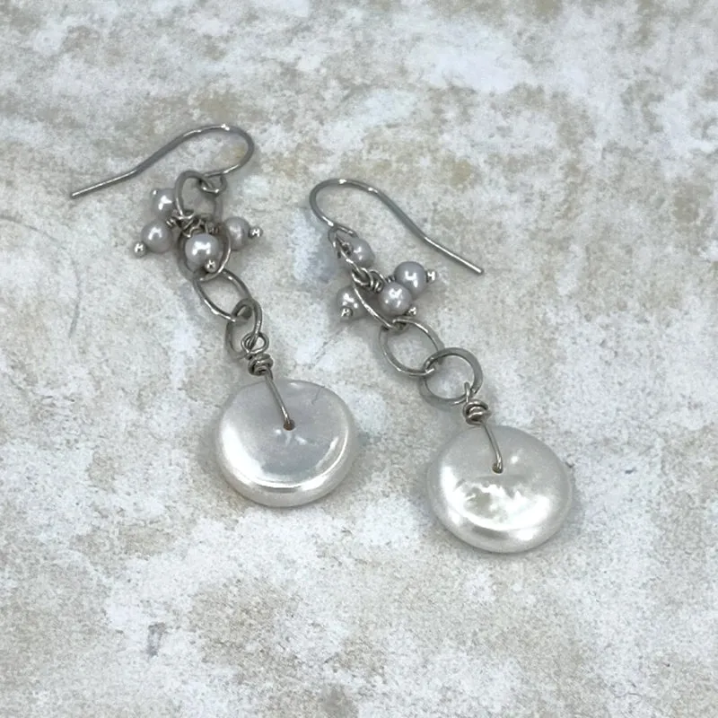 Deep Breath Pearl Earrings