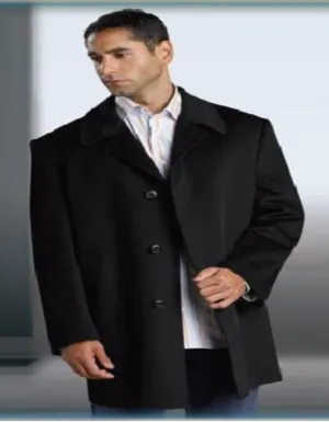 Discounted Sale Shorter Length Wool Blend  Men's Overcoat 3 Buttons Men's Dress Coat under Front Placket