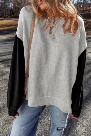 Drop Shoulder Pullover Sweatshirt