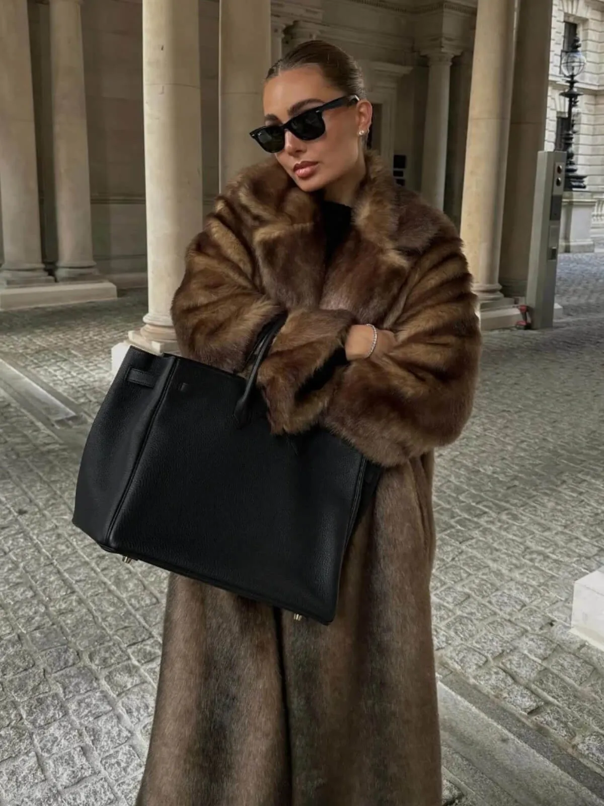 Elegant Lapel Long Sleeve Overcoat