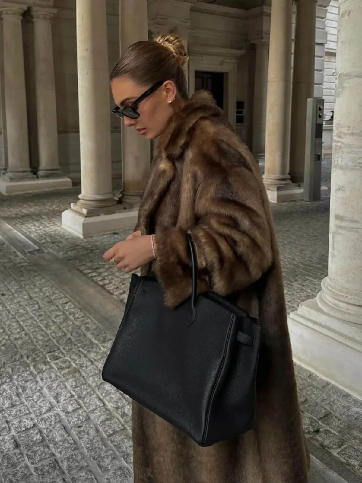 Elegant Lapel Long Sleeve Overcoat