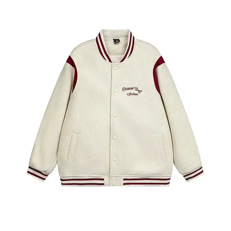 Embroidered Logo Varsity Jacket
