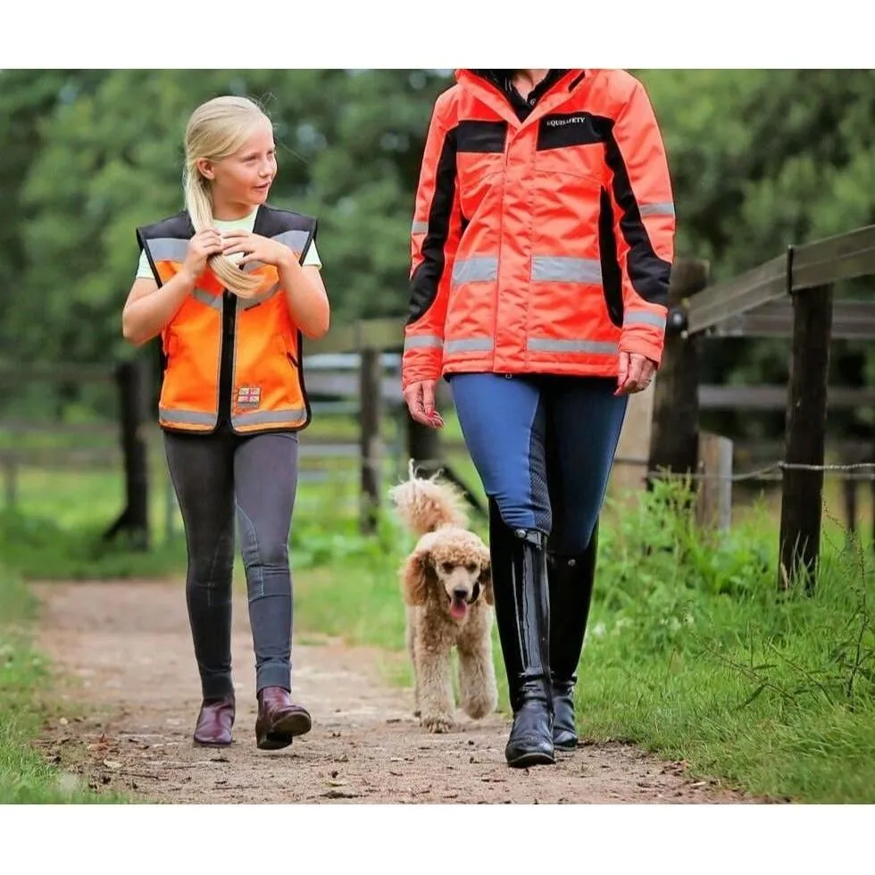 Equisafety Hi Vis Inverno Equestrian Riding Jacket - Pink