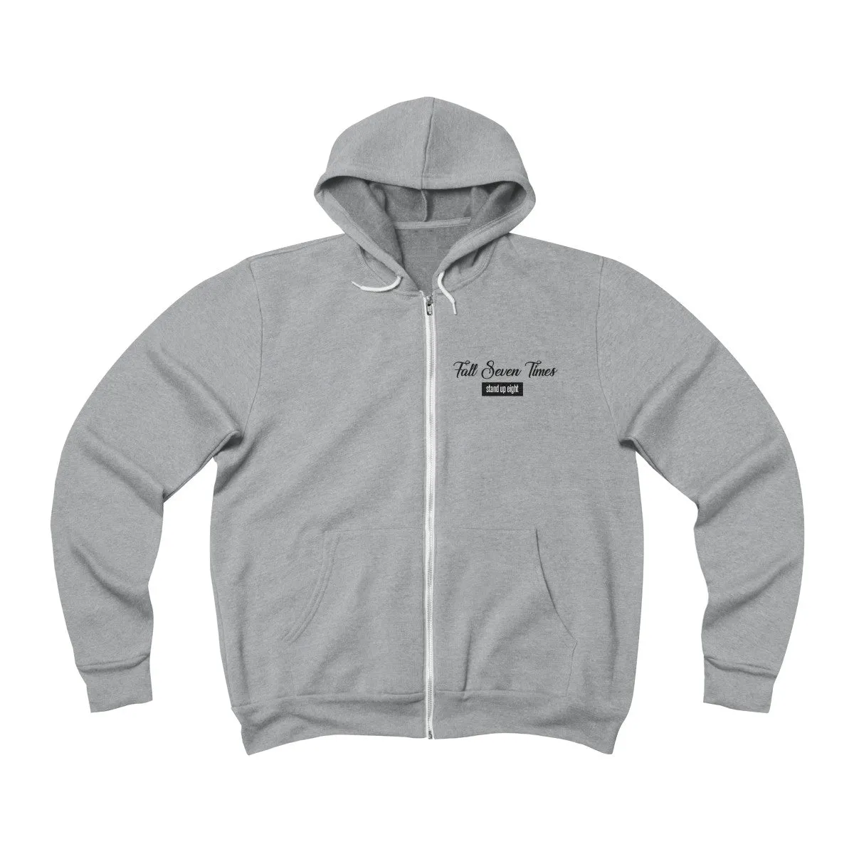 Fall Seven Times Stand Up Eight | Unisex Sponge Fleece Full-Zip Hoodie