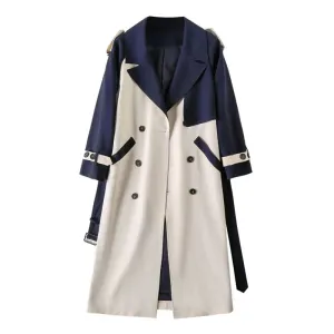 Fashion Windbreaker Women's Clothing 2023 New Spring Autumn Loose Double Breasted Slim Long Trench Coats Female Overcoats D931