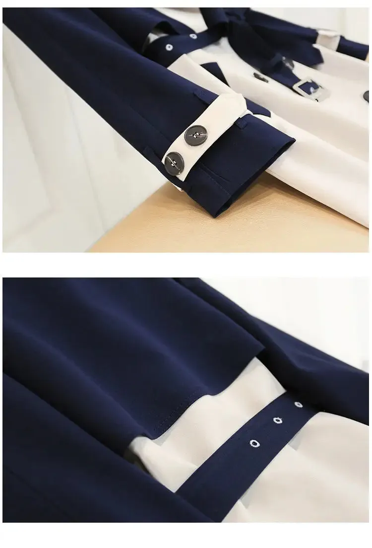 Fashion Windbreaker Women's Clothing 2023 New Spring Autumn Loose Double Breasted Slim Long Trench Coats Female Overcoats D931