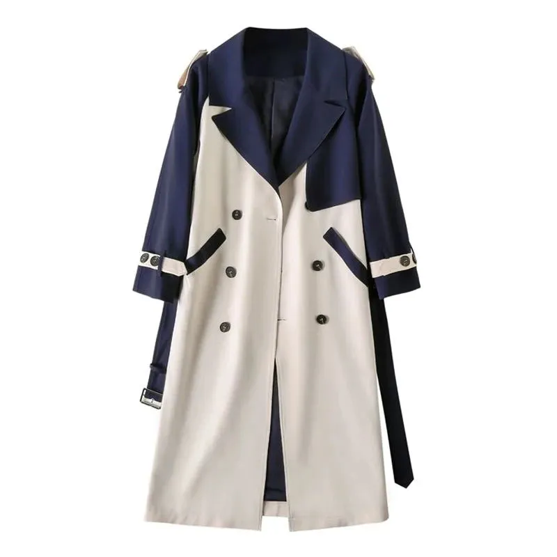 Fashion Windbreaker Women's Clothing 2023 New Spring Autumn Loose Double Breasted Slim Long Trench Coats Female Overcoats D931