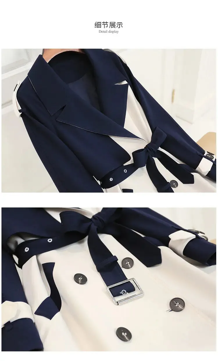 Fashion Windbreaker Women's Clothing 2023 New Spring Autumn Loose Double Breasted Slim Long Trench Coats Female Overcoats D931