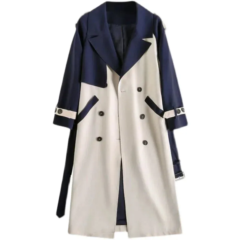 Fashion Windbreaker Women's Clothing 2023 New Spring Autumn Loose Double Breasted Slim Long Trench Coats Female Overcoats D931