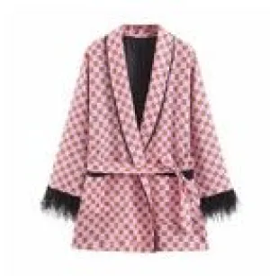 Feather Sleeve Lounge Jacket & Trouser
