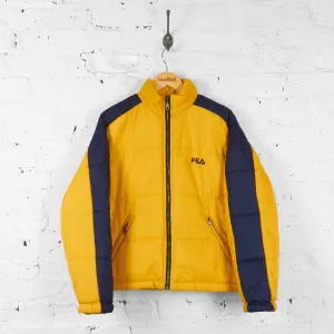 Fila Puffa Jacket Coat - Yellow - S