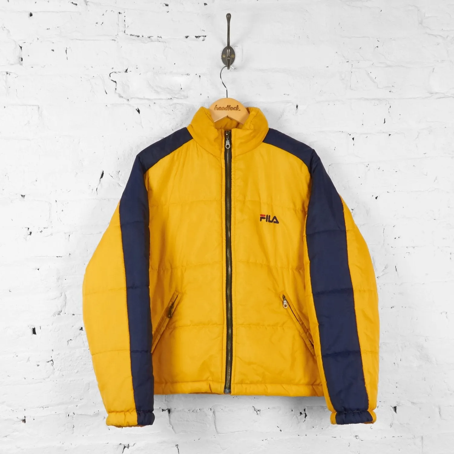 Fila Puffa Jacket Coat - Yellow - S