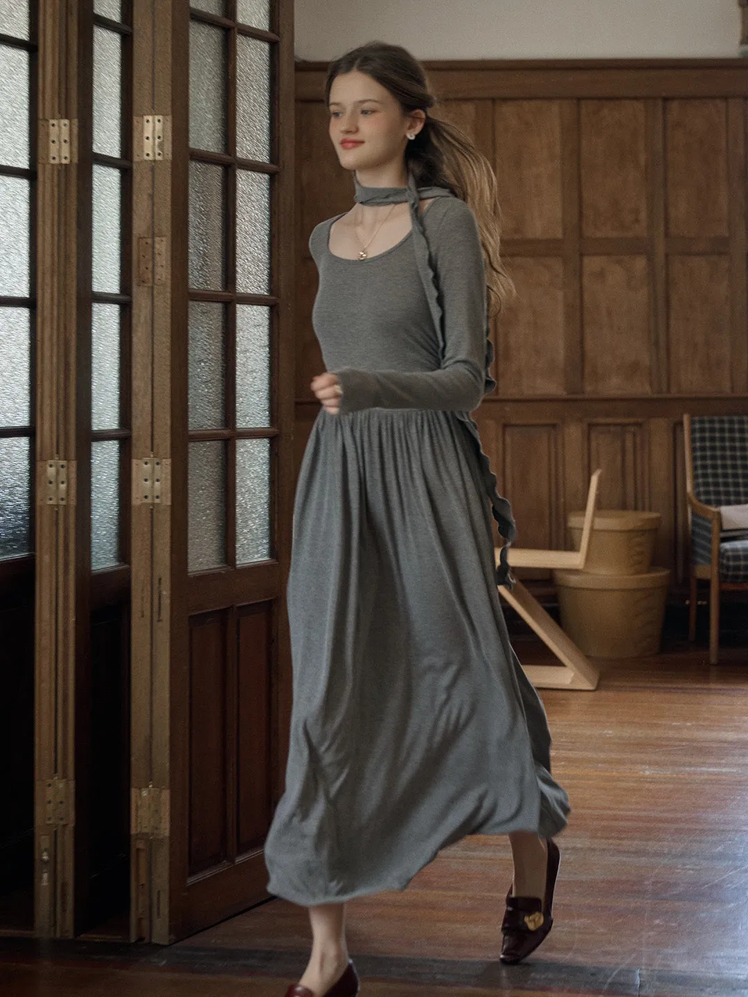 【Final Sale】Eloisa Round Neck Rose Bow Top