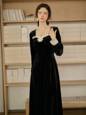 【Final Sale】Valentina Square Collar Rose Dress