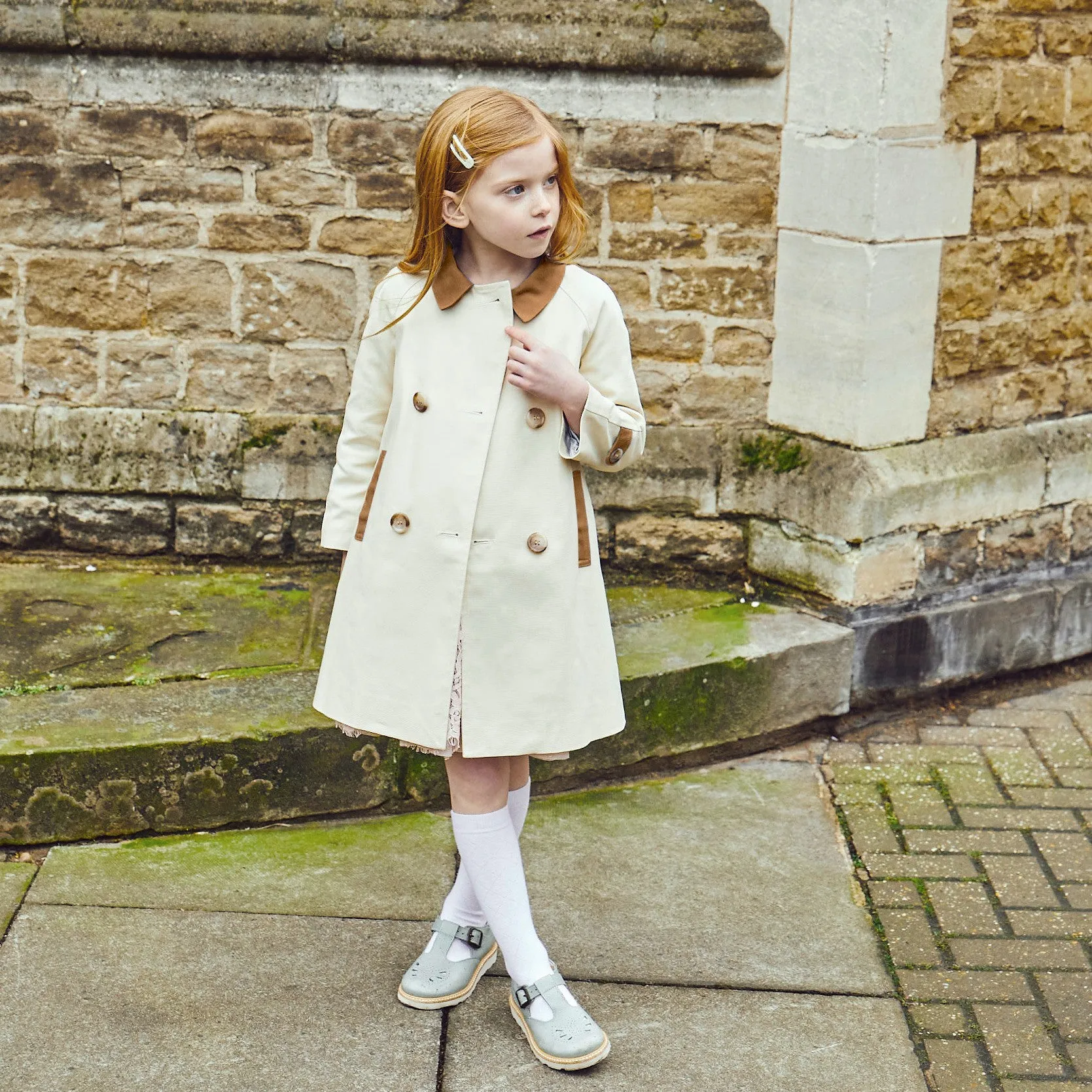 Fulham Girls Bridge Coat - Cinnamon
