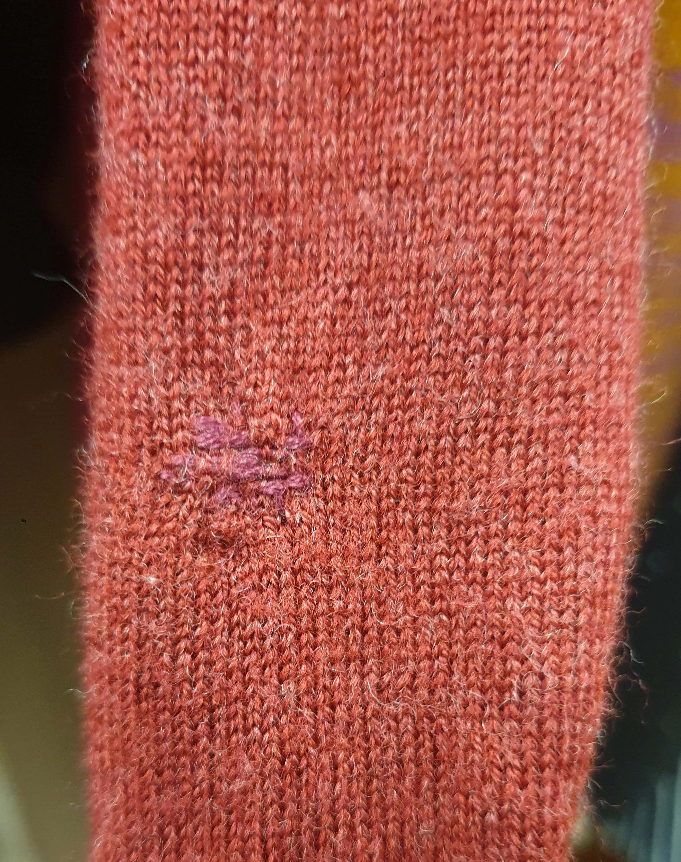 Gorman 100% merino wool pink, red and navy high neck jumper size 10