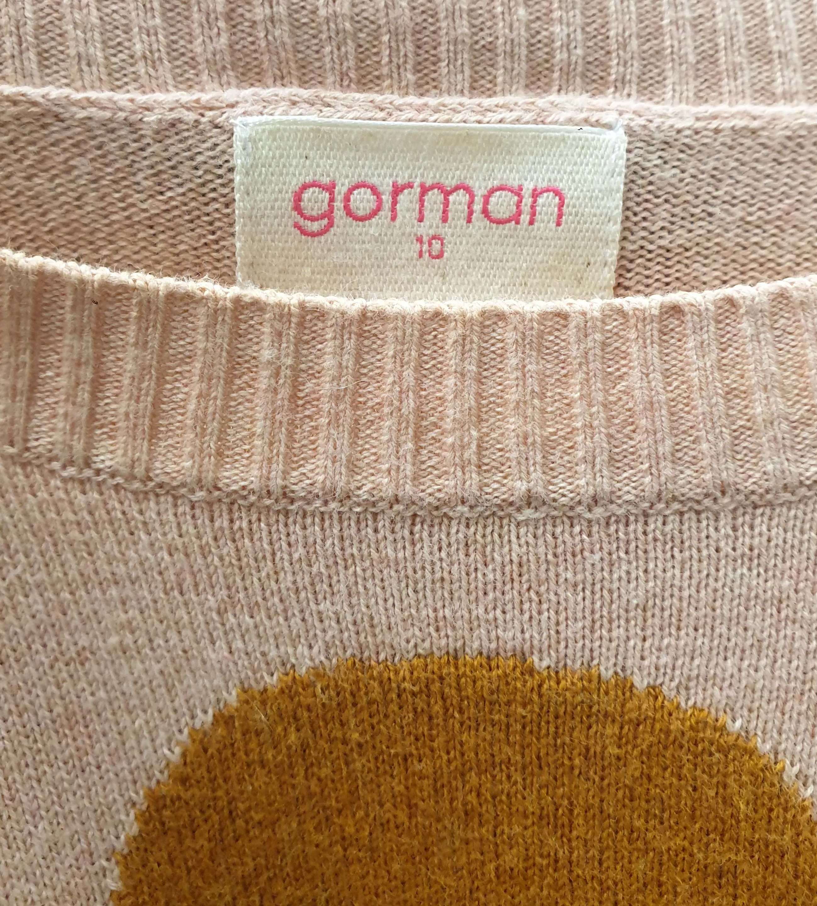 Gorman colourful striped and spotty 100% cotton jumper size 10