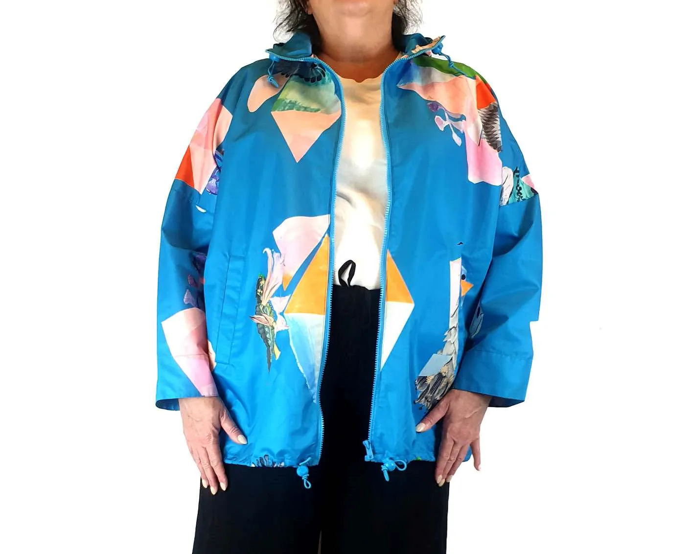 Gorman   Miranda Skoczek blue print raincoat size ML