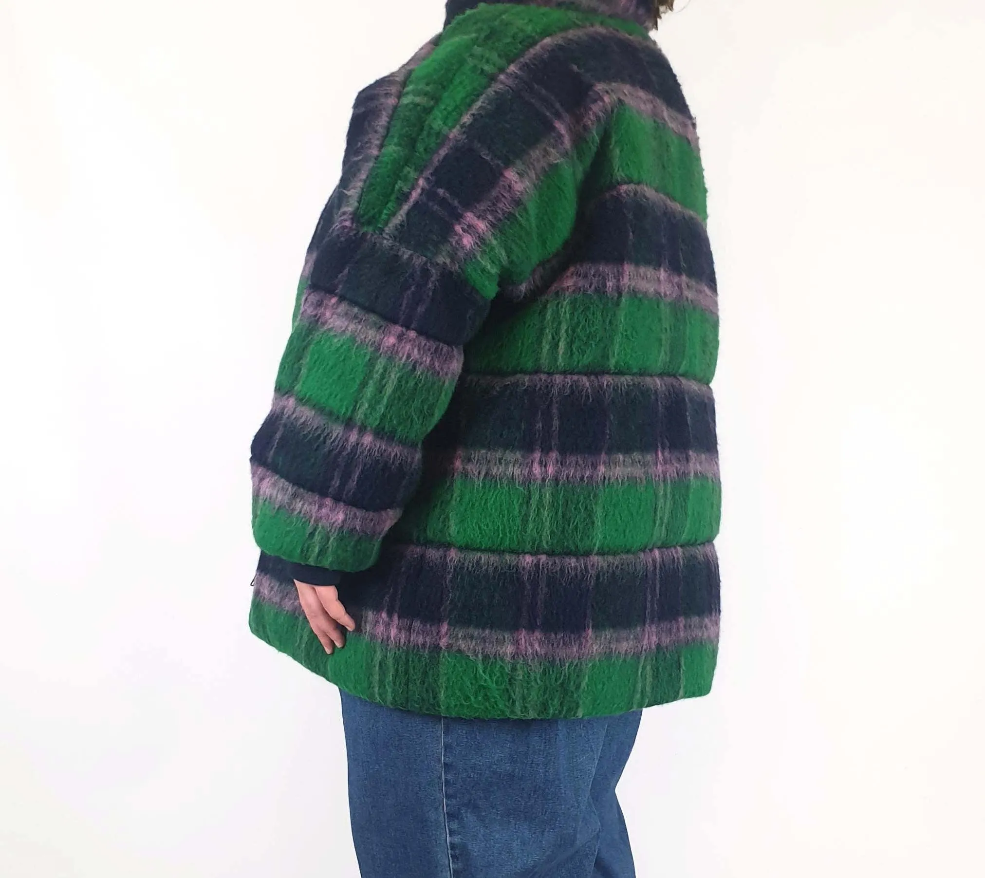 Gorman wool mix zula plaid puffer coat size 20 (new with tags, generous fit)