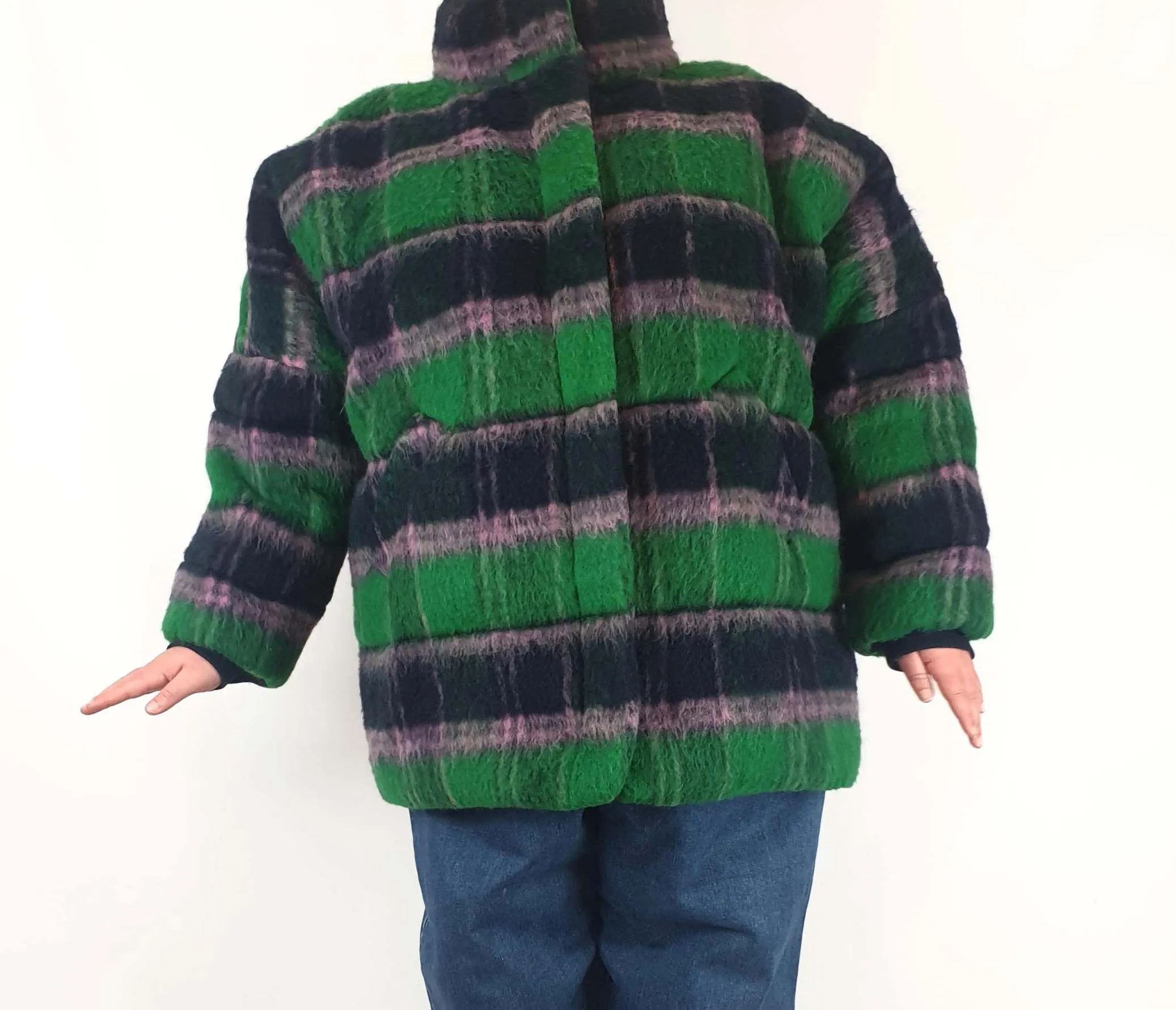 Gorman wool mix zula plaid puffer coat size 20 (new with tags, generous fit)
