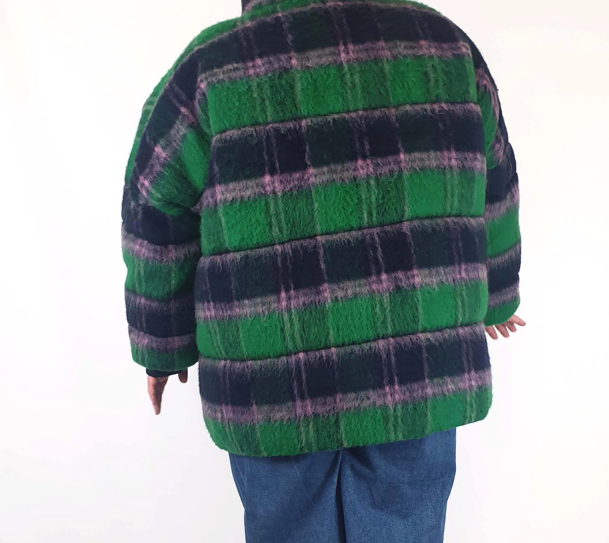 Gorman wool mix zula plaid puffer coat size 20 (new with tags, generous fit)