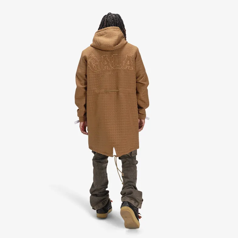 HALO HOUNDSTOOTH TRENCH COAT (BRONZE)