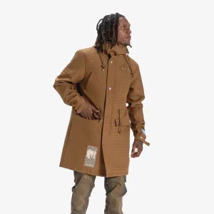 HALO HOUNDSTOOTH TRENCH COAT (BRONZE)