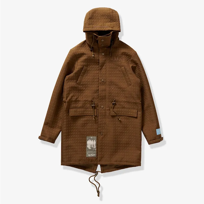 HALO HOUNDSTOOTH TRENCH COAT (BRONZE)