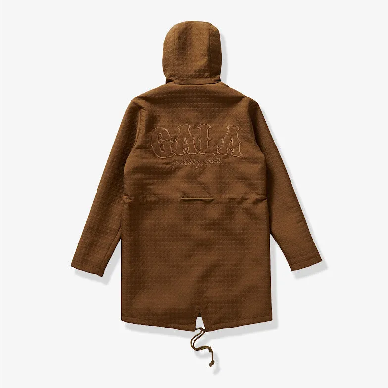 HALO HOUNDSTOOTH TRENCH COAT (BRONZE)