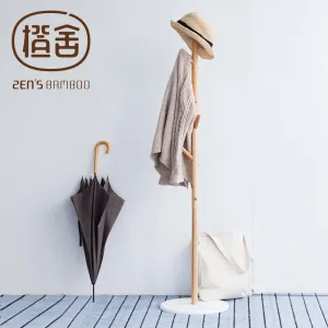 Hat Rack Coat Stand made in Bamboo with 6 hooks