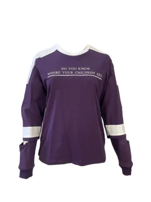 HBA Women's Violet Long Sleeve Sweatshirt #JR8C L NWT