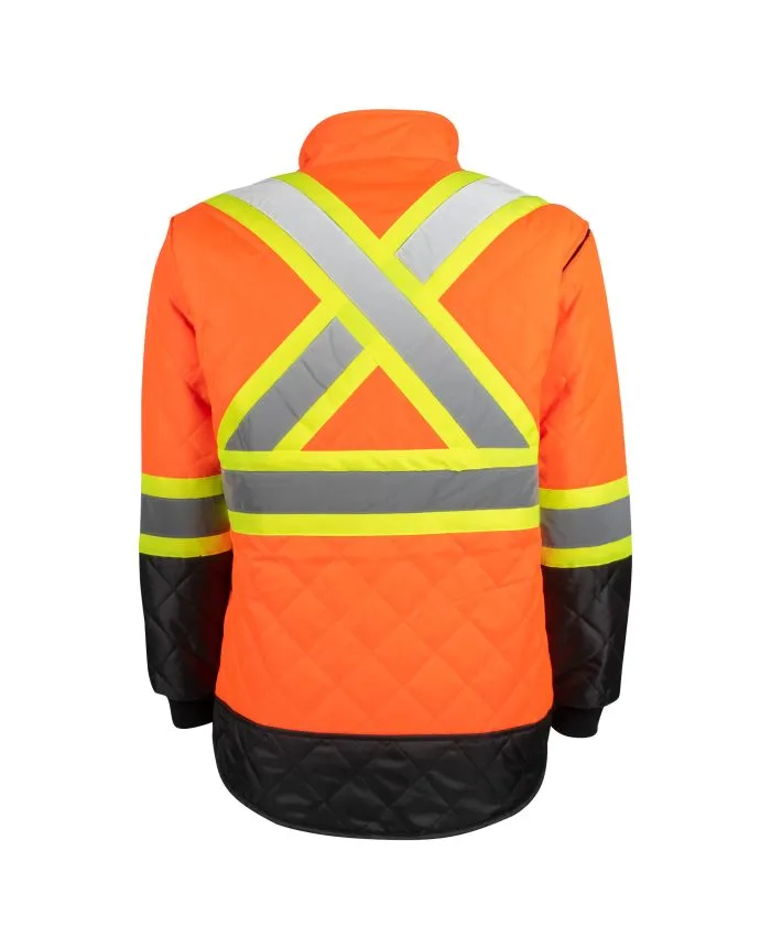 Hi-Vis Quilted Freezer Jacket by TERRA Workwear - Style 116505