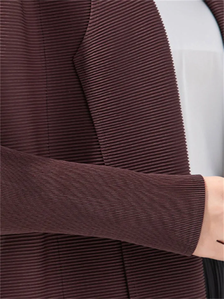 High Fashion Gradient Color Cardigan Long Coat for Women